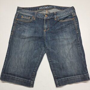 Vintage Guess Denim Shorts Womens Size 32 Low-Rise Medium Wash Y2K 11” Bermuda